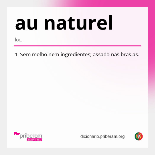 Significado de au naturel